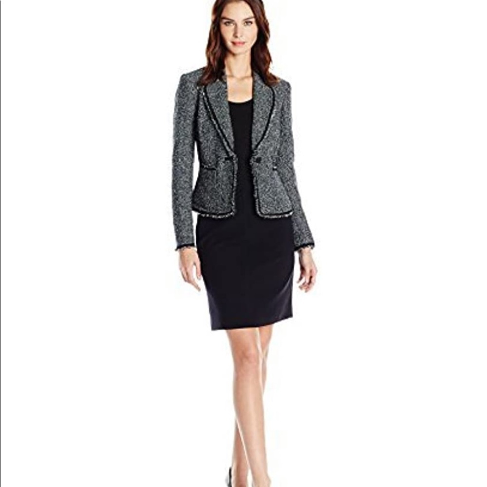 3/$25✨Juniper Combo Tweed Front Slit Pocket Blazer